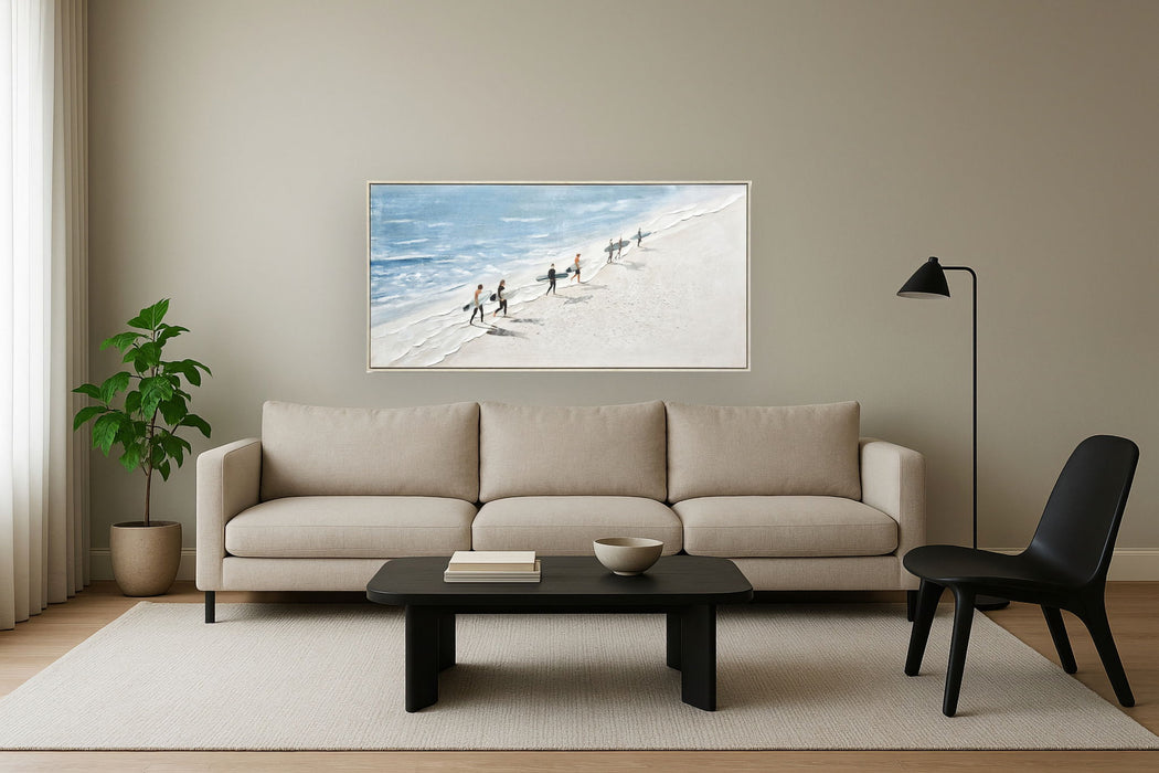 Surf Parade Serenity - 28" x 55" Framed Wall Art