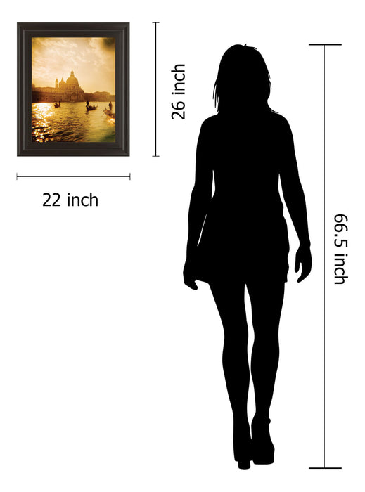 Venezia Sunset I By Thompson - Framed Print Wall Art - Gold