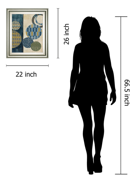 Harmony I By Tom Reeves - Framed Print Wall Art - Blue