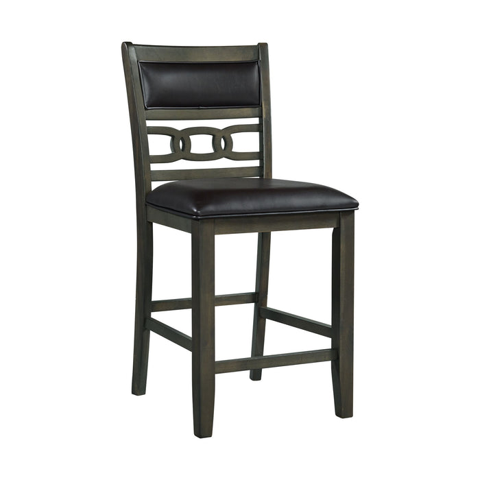 Amherst - Counter Side Chair With PU Cushion (Set of 2) - Gray Finish