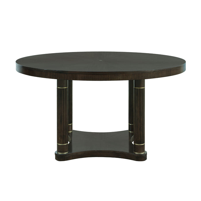 Asher Park - Round Dining Table - Brown
