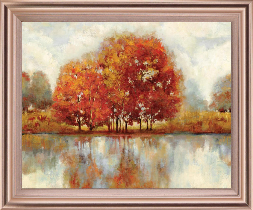 Fiery Grove Reflections - 28" x 34" Framed Wall Art