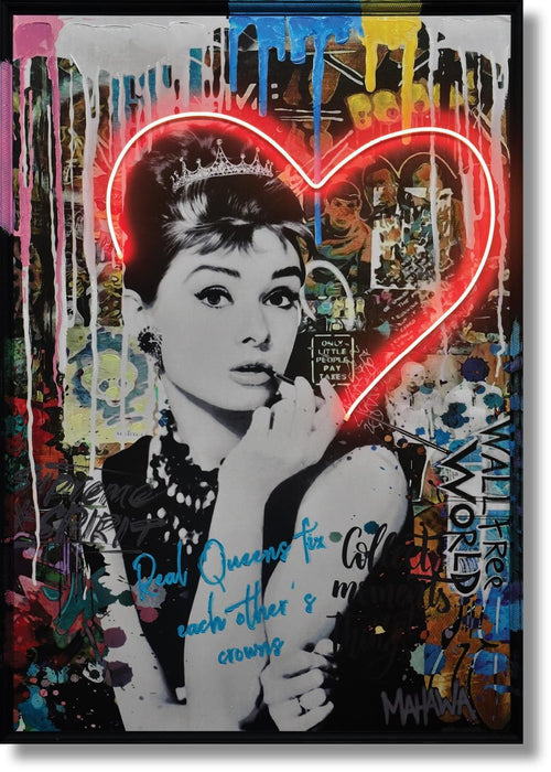 Radiant Muse Heart - 33" x 48" Framed Wall Art