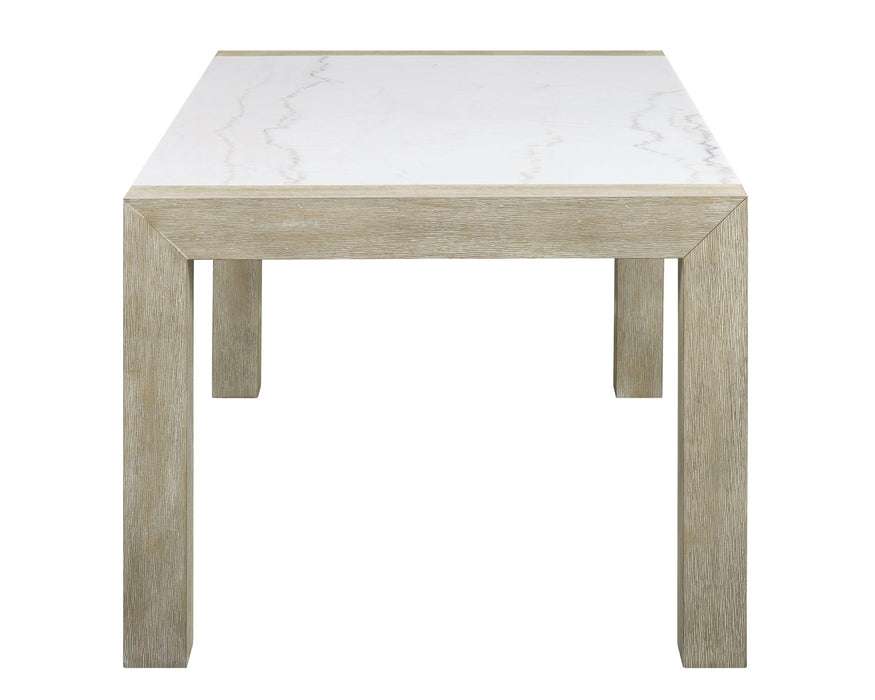 Hazel - Genuine Marble Dining Table - Wired White