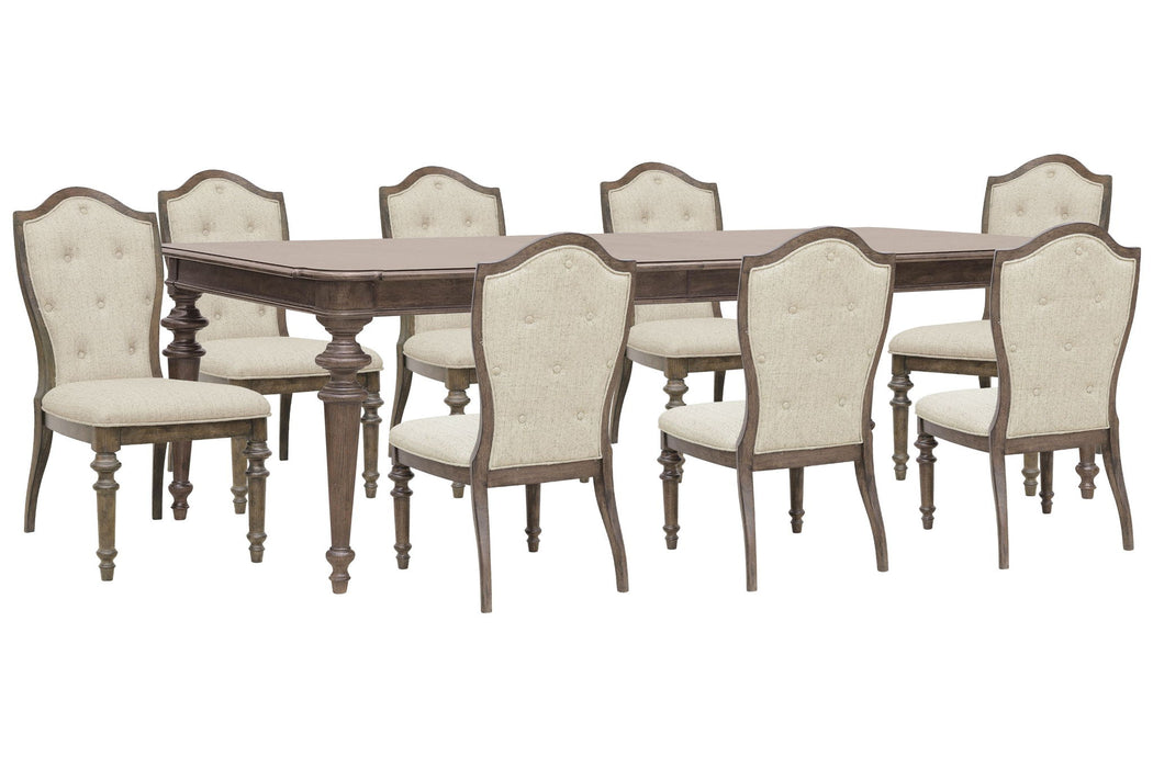 Saddle Creek - Extendable Leg Dining Table Set