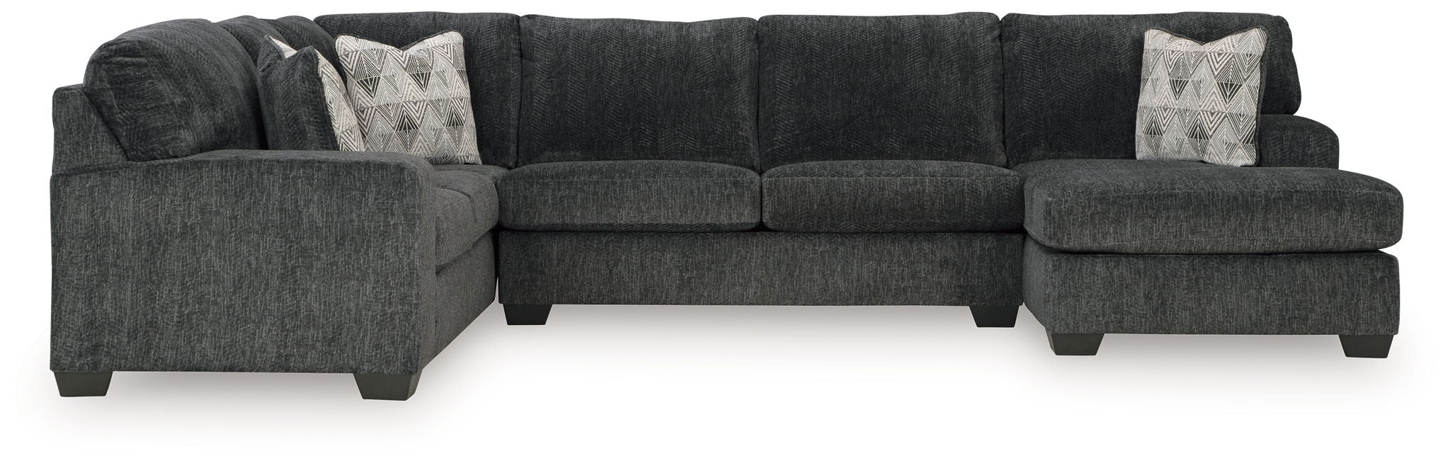 Hollyview - 3-Piece Sectional With Raf Corner Chaise - Shadow