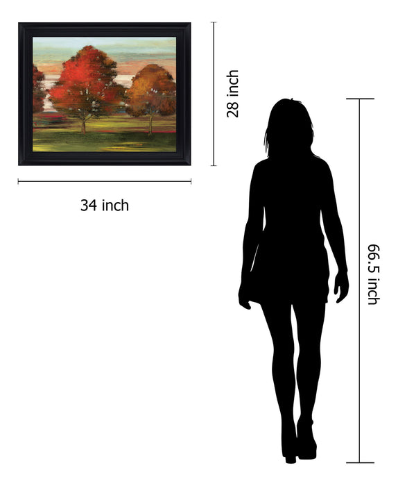 Crimson Grove - 28" x 34" Framed Wall Art