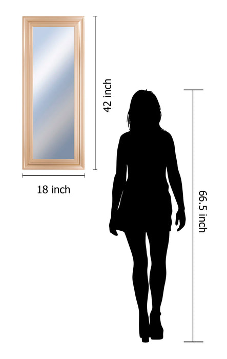 18x42 Decorative Framed Wall Mirror By Classy Art Promotional Mirror Frame #45 - Beige