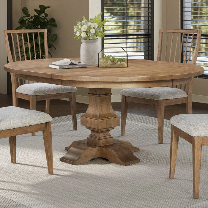 Haven Hills - Pedestal Table - Camel Beige