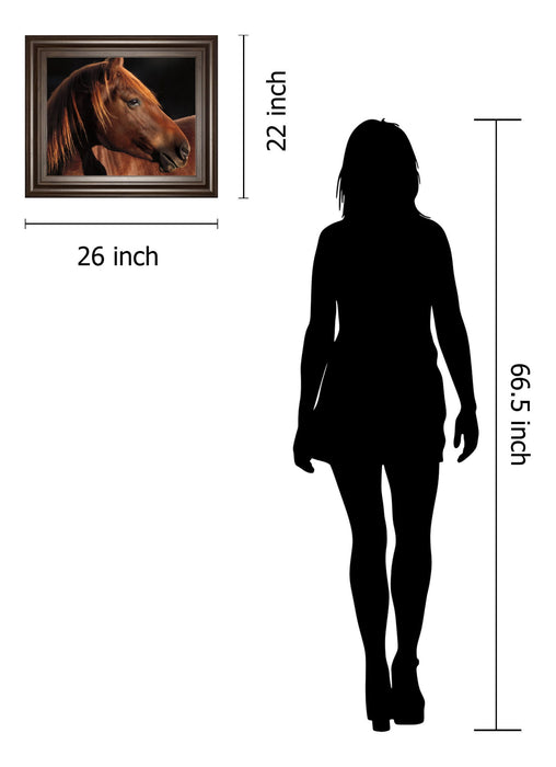 Pretty Girl By Caro - Framed Photo Print Wall Art - Dark Brown