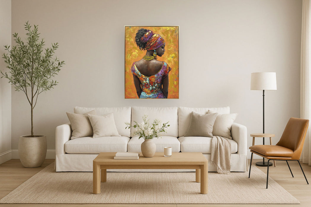 Sunlit Elegance - 30" x 40" Framed Wall Art