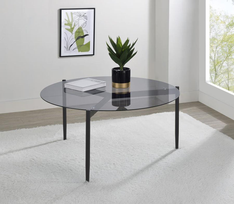 Rosalie - Round Smoked Glass Top Table