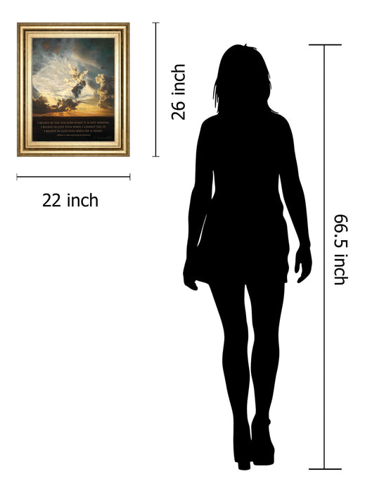 Believe By Bonnie Mohr - Framed Print Wall Art - Gold