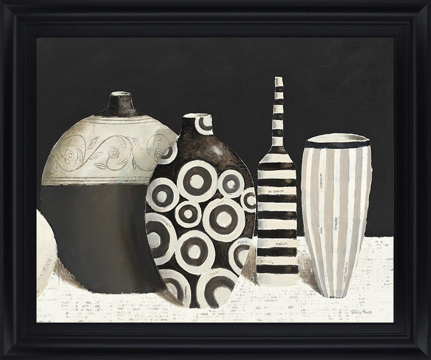 Monochrome Vessels - 28" x 34" Framed Wall Art