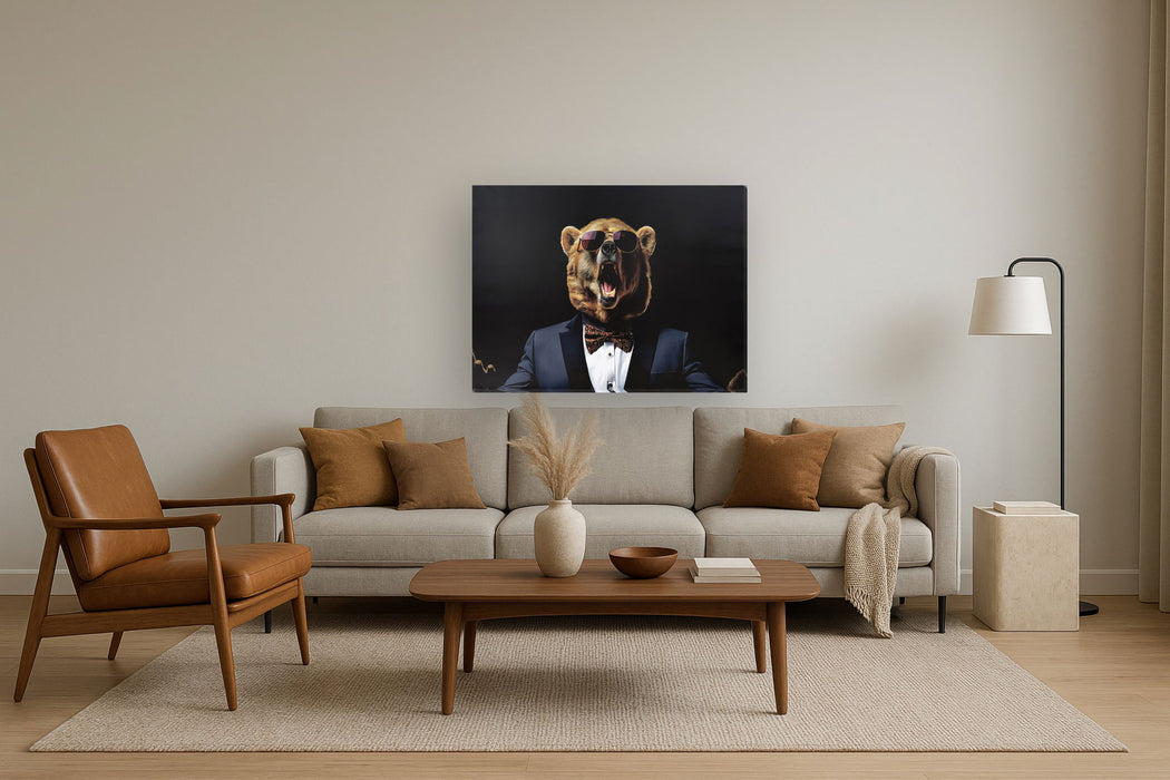 Bear In Suit (Large) - Black
