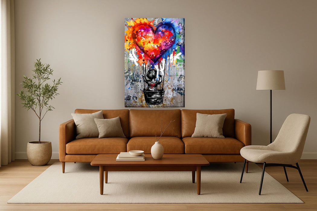 Radiant Heart Dream - 32" x 48" Framed Wall Art
