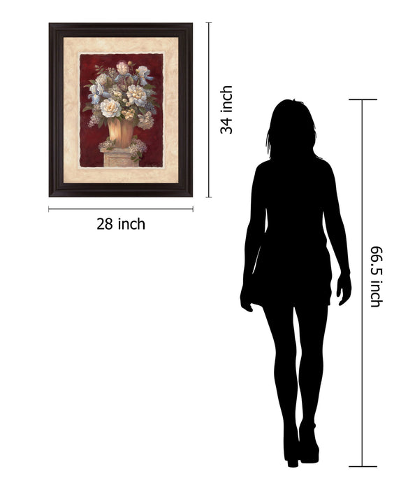 Crimson Petal Harmony - 28" x 34" Framed Wall Art