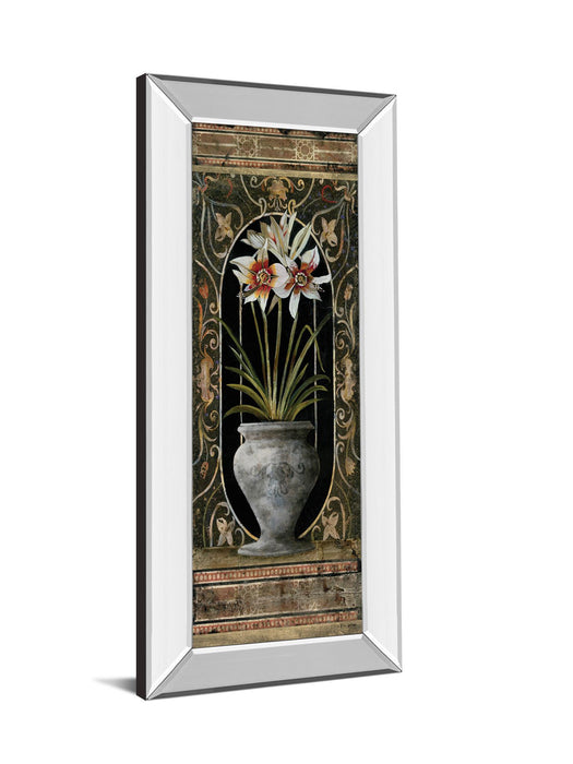 Blanco Botanical Il By Douglas - Mirror Framed Print Wall Art - Gold