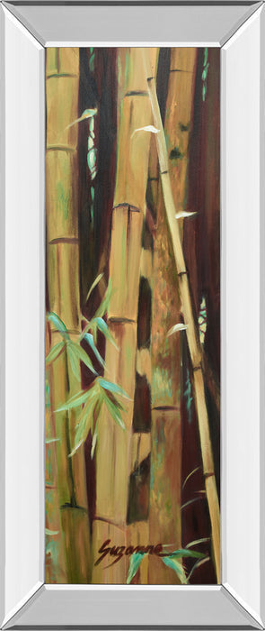 Bamboo Finale Il By Suzanne Wilkins - Mirror Framed Print Wall Art - Green