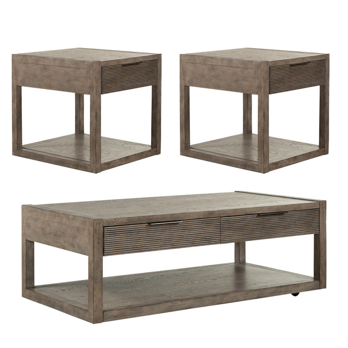 Bartlett Field - 3 Piece Table Set (1 Cocktail 2 End Tables) - Gray