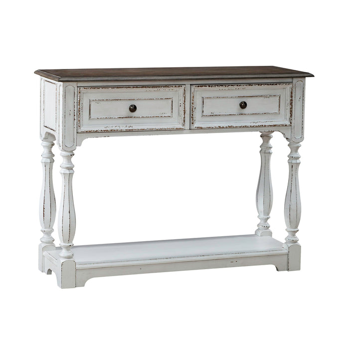 Magnolia Manor - Hall Console Bottom With Shelf For Display & Storage - White