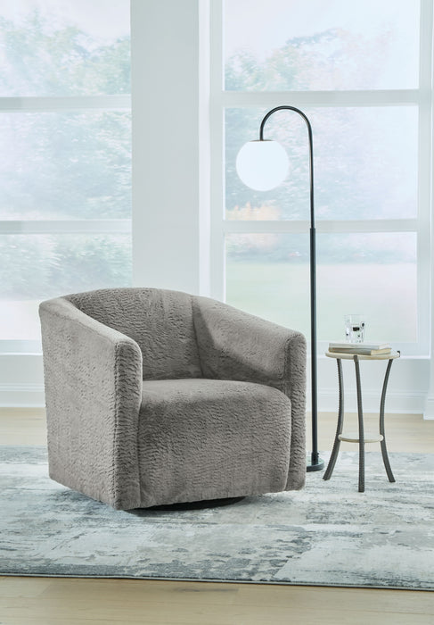 Bramner - Charcoal - Swivel Accent Chair