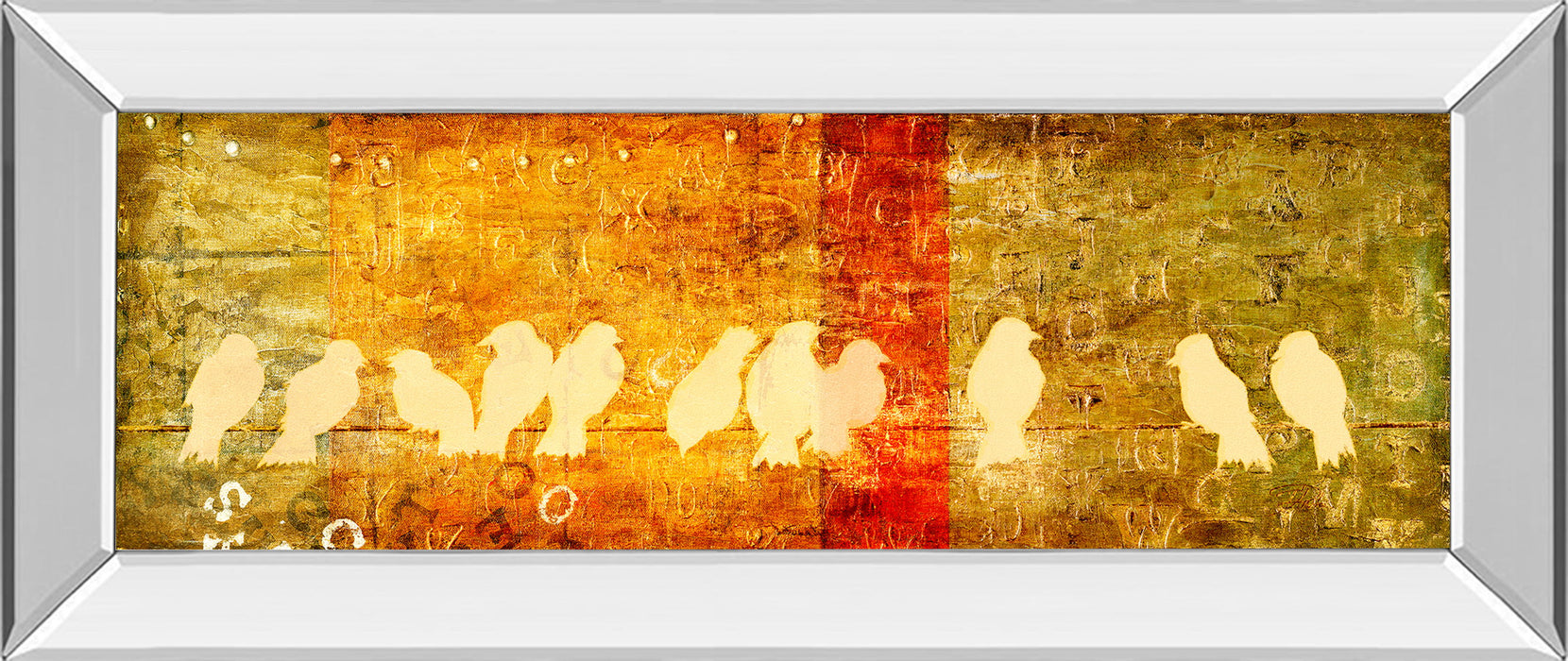 Reunion By Patricia Pinto - Mirror Framed Print Wall Art - Orange