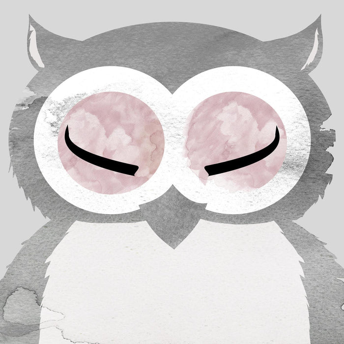 Framed - Owl By Daniela Santiago - Gray