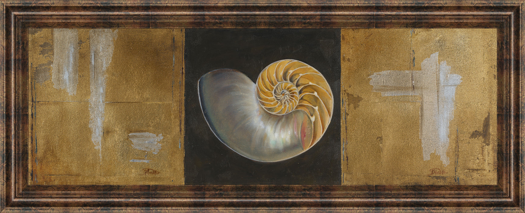 Seashells Il By Patricia Pinto - Framed Print Wall Art - Yellow