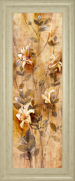 Candlelight Lilies I By Douglas - Framed Print Wall Art - Beige