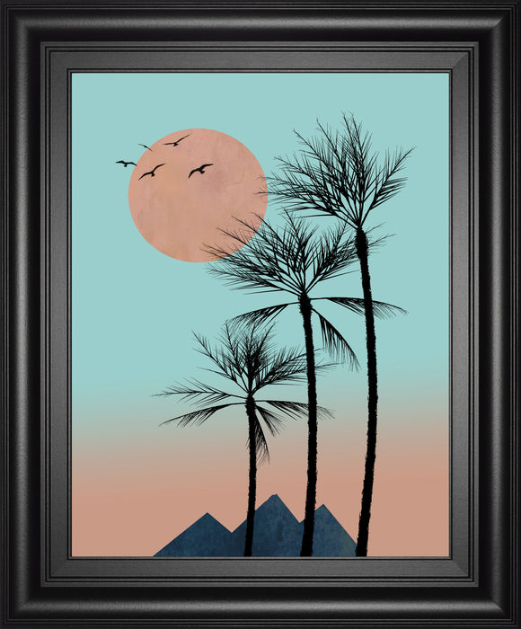 Passion In The Tropics I By Hal Halli - Framed Print Wall Art - Light Blue