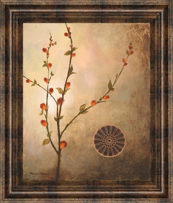 Fall Stem In The Warmth By Michael Marcon Framed Print Wall Art - Beige
