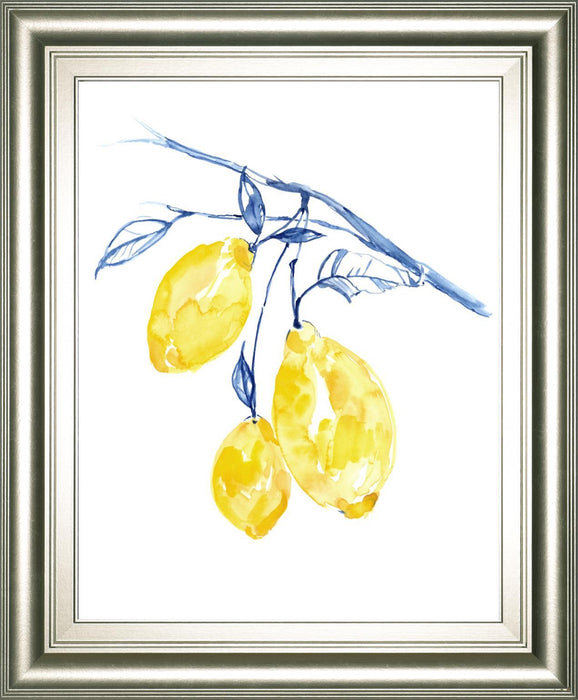 22x26 Watercolor Lemons II By Jennifer Goldberger - Yellow