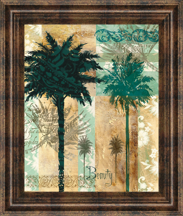 Palm Il By Maeve Fitzsimons - Framed Print Wall Art - Green