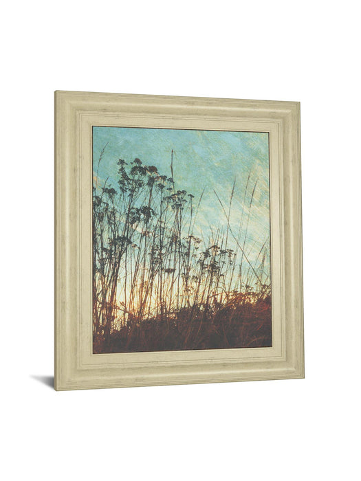 Wild Grass By Amy Melious - Framed Print Wall Art - Blue