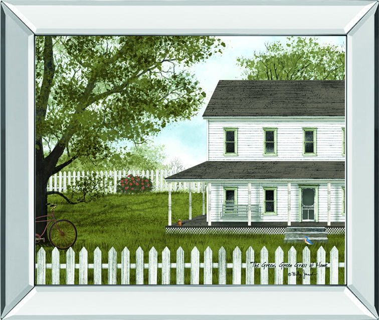 The Green, Green Grass Of Home By Billy Jacobs - Mirror Framed Print Wall Art - Green