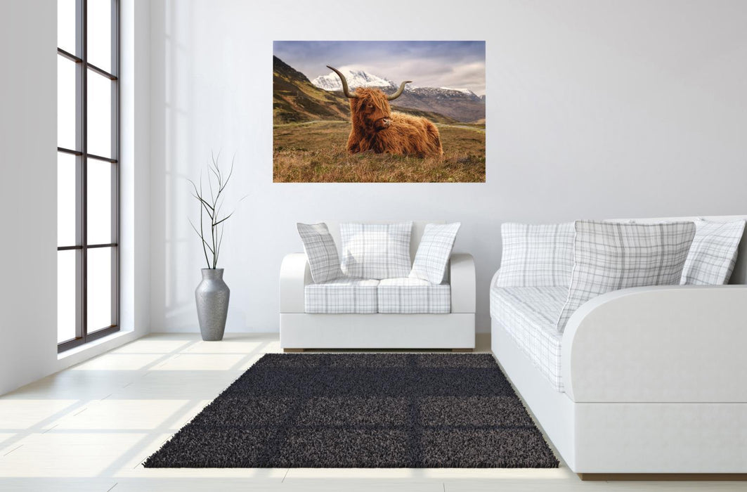 Tempered Glass With Foil - Highland Cow 2 - Light Brown