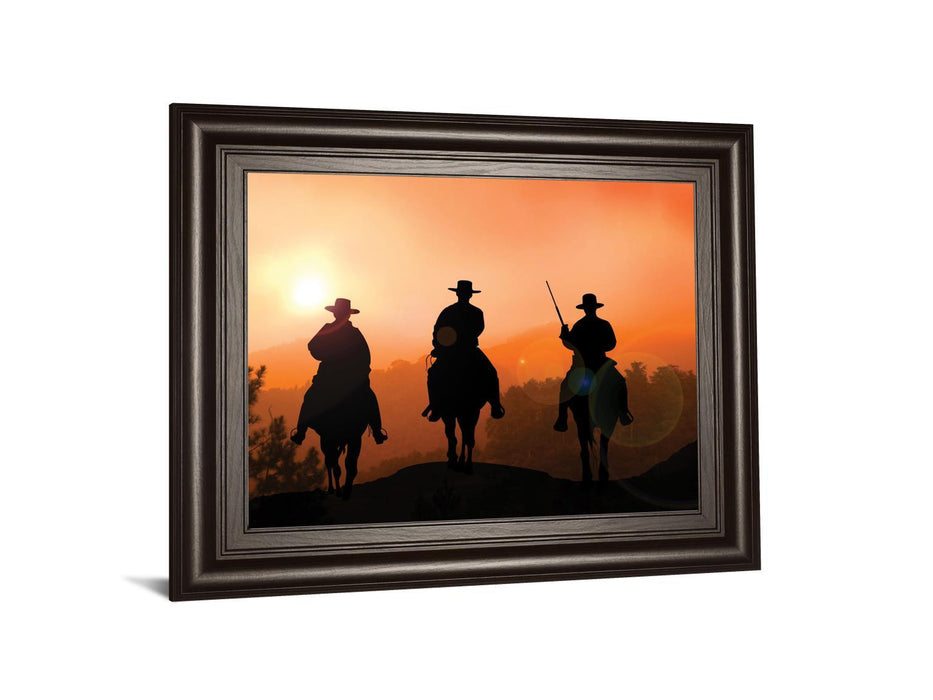 Horse Riders By Jtanki - Framed Print Wall Art - Red