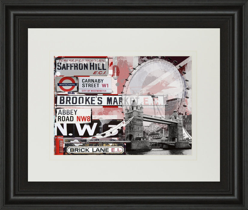 Saffron Hill By Andrew Cotton - Framed Print Wall Art - Red