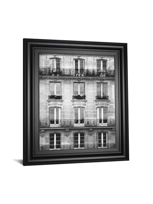 Across The Street Il By Laura Marshall - Framed Print Wall Art - White