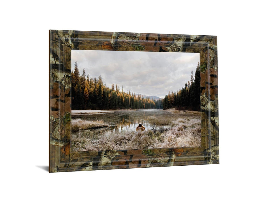 Reflecting Nature By Andrew Geiger - Photo Print Framed Wall Art - Dark Brown
