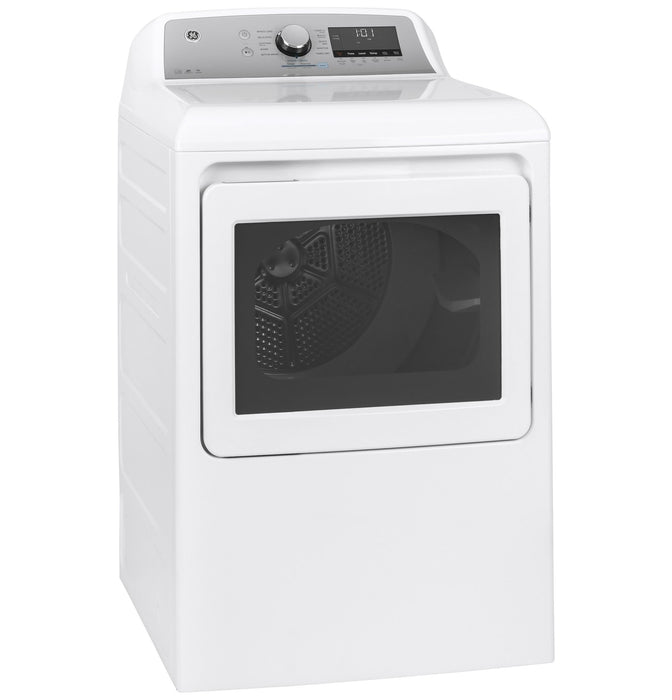 GE 7.4 Cu. Ft. Capacity Smart Aluminized Alloy Drum Electric Dryer With He Sensor Dry - White