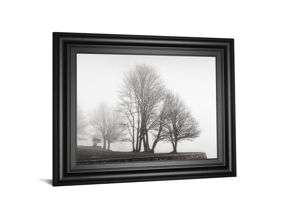 Fog And Trees At Dusk By Lsh - Framed Print Wall Art - Dark Gray
