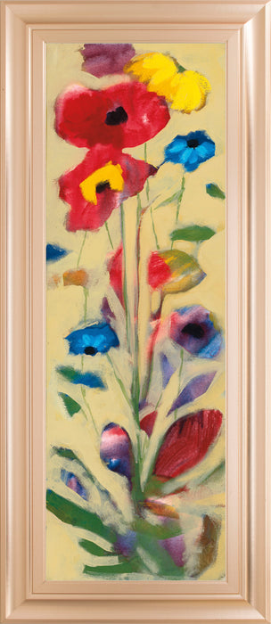 Wildflower I By Jennifer Zybala - Framed Print Wall Art - Red