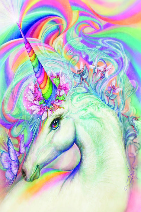 Framed - Unicorn By P.s. Art - Purple
