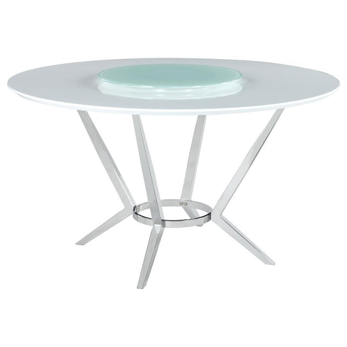 Abby - 5 Piece Dining Set - White And Light Gray