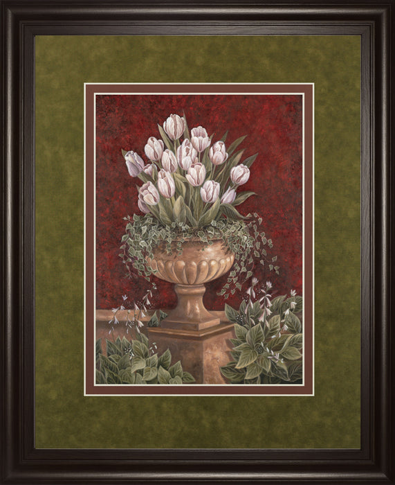 Alexa's Tulips By Betsy Brown - Framed Print Wall Art - Red