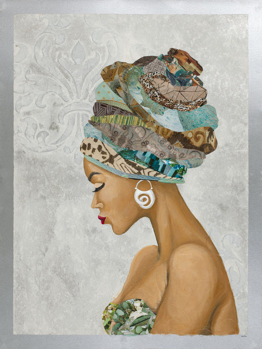 African Goddess On Silver By Gina Ritter - Light Gray