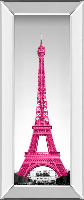 Pretty In Paris By Emily Navas - Mirror Framed Print Wall Art - Pink