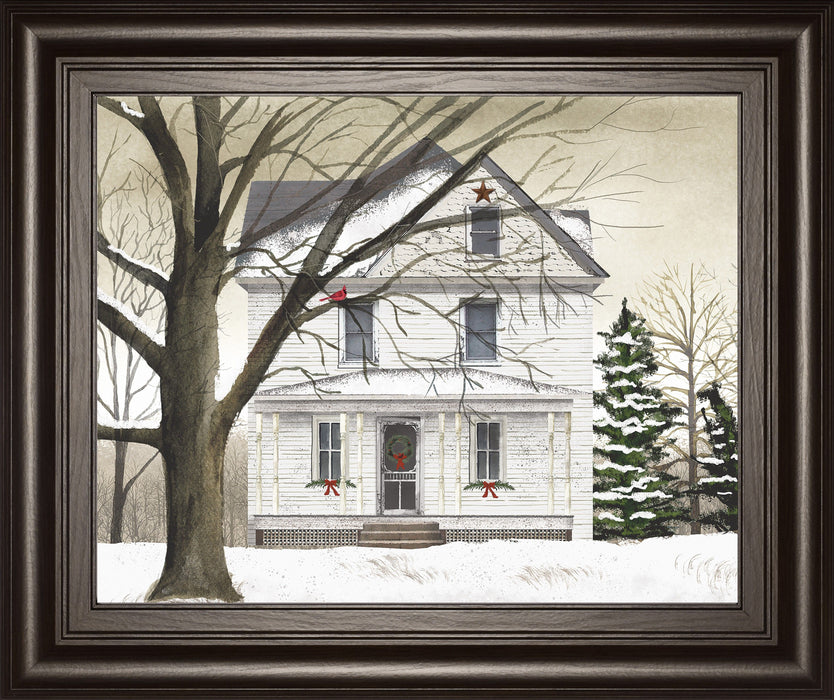 Winter Porch By Billy Jacobs - Framed Print Wall Art - White